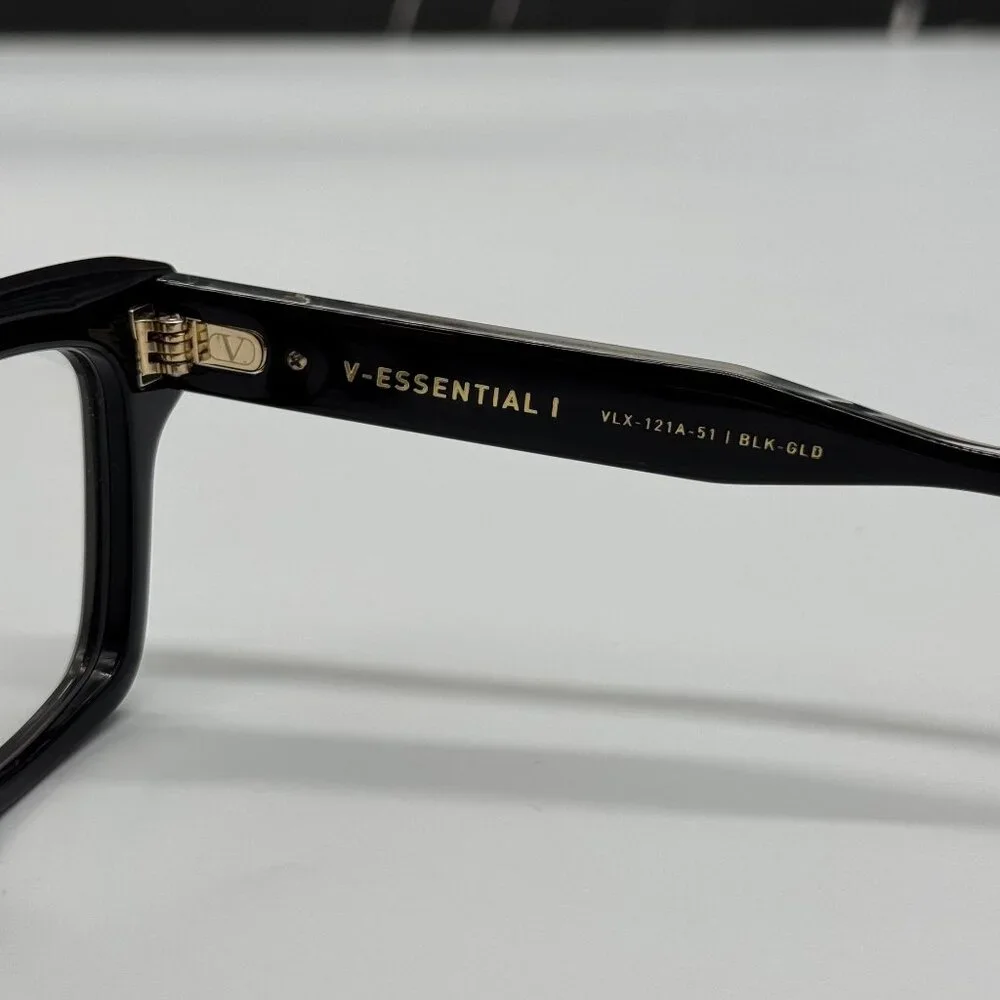 NEW VALENTINO V-ESSENTIAL VLX-121A BLACK SQUARE EYEGLASSES VALENTINO